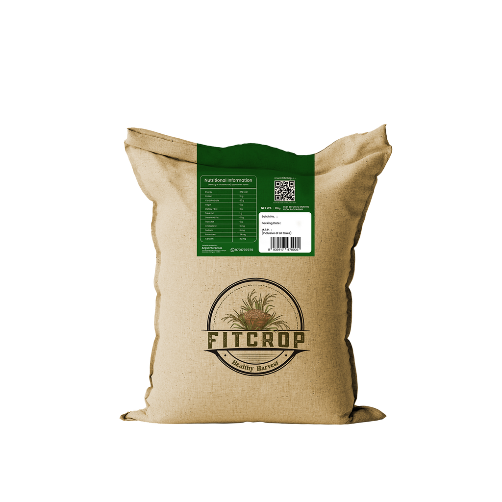 FitCrop diabetic rice 19kg nutrition facts label NABL certified